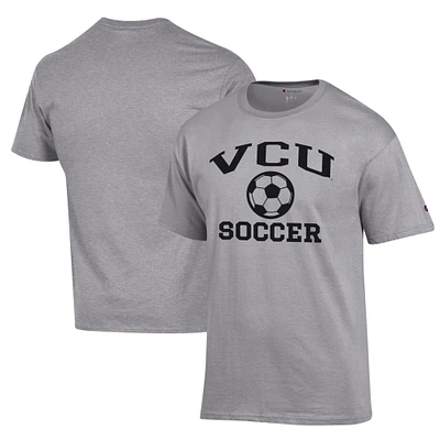 Men's Champion Gray VCU Rams Soccer Icon T-Shirt