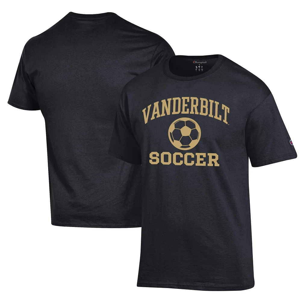 Men's Champion Black Vanderbilt Commodores Soccer Icon T-Shirt