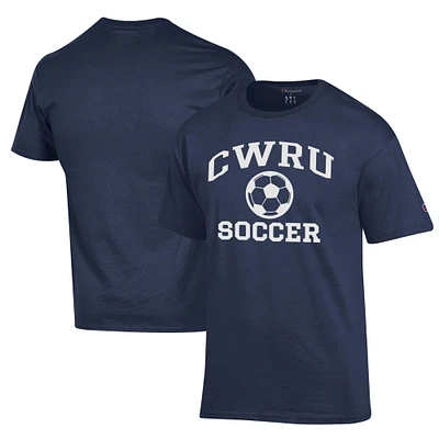 Men's Champion Navy Case Western Reserve Spartans Soccer Icon T-Shirt