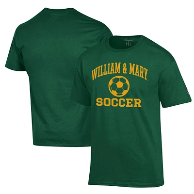 Men's Champion Green William & Mary Tribe Soccer Icon T-Shirt
