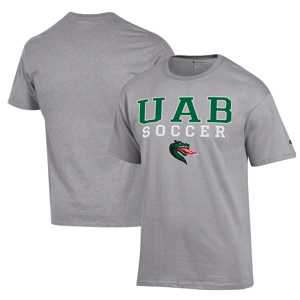 Men's Champion UAB Blazers Soccer Stack Logo Powerblend T-Shirt