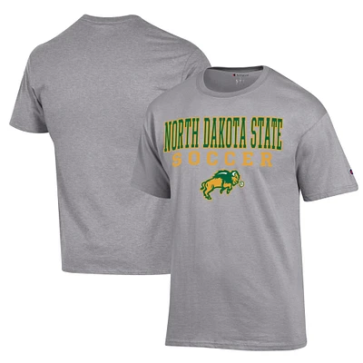 Men's Champion NDSU Bison Soccer Stack Logo Powerblend T-Shirt