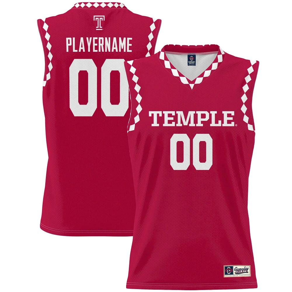 Unisex GameDay Greats Cherry Temple Owls NIL Pick-A-Player Lightweight Men's Basketball Jersey