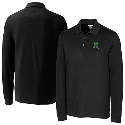 Men's Cutter & Buck Dayton Dragons DryTec Advantage Tri-Blend Pique Long Sleeve Polo