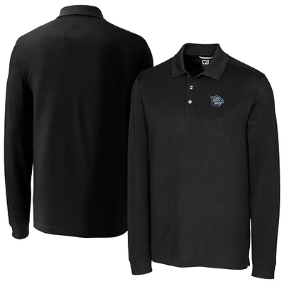 Men's Cutter & Buck Lehigh Valley IronPigs DryTec Advantage Tri-Blend Pique Long Sleeve Polo