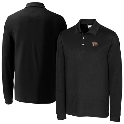 Men's Cutter & Buck Norfolk Tides DryTec Advantage Tri-Blend Pique Long Sleeve Polo