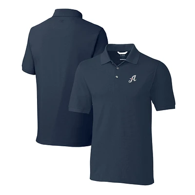 Men's Cutter & Buck Navy Reno Aces DryTec Advantage Tri-Blend Pique Polo