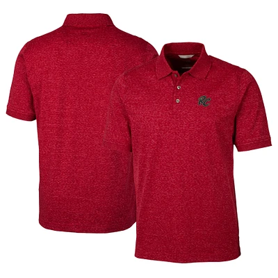 Men's Cutter & Buck Red Sacramento River Cats Advantage Tri-Blend Space Dye Polo