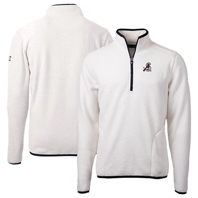 Men's Cutter & Buck  Oatmeal Springfield Cardinals Cascade Eco Sherpa Fleece Quarter-Zip Jacket