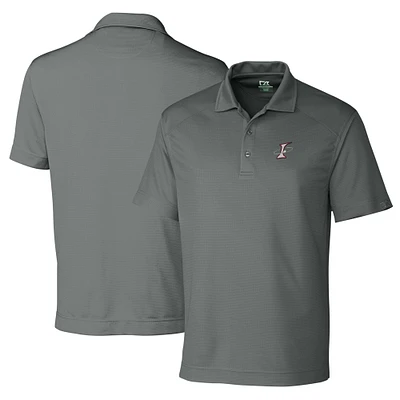 Men's Cutter & Buck Gray Albuquerque Isotopes DryTec Genre Textured Solid Polo