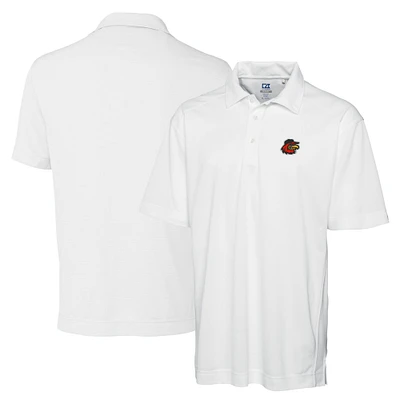 Men's Cutter & Buck White Rochester Red Wings DryTec Genre Textured Solid Polo