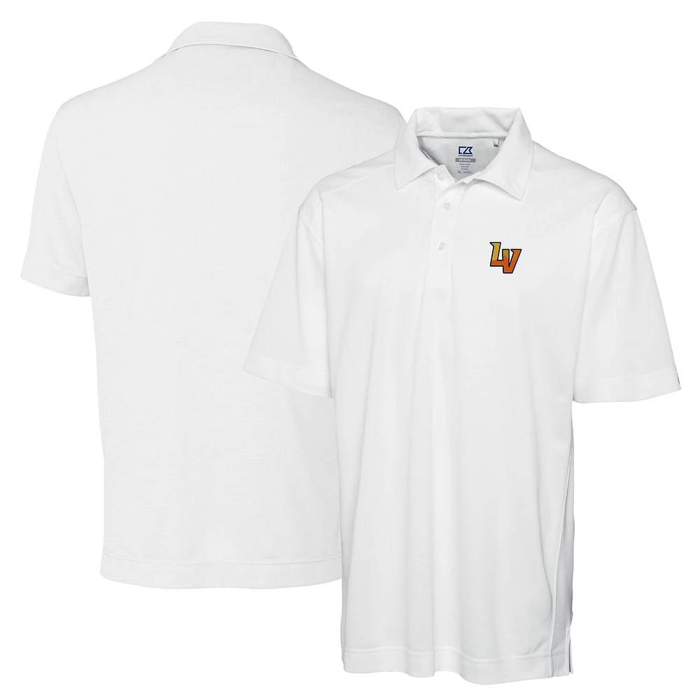 Men's Cutter & Buck White Las Vegas Aviators DryTec Genre Textured Solid Polo