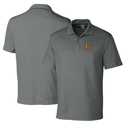 Men's Cutter & Buck Gray Las Vegas Aviators DryTec Genre Textured Solid Polo