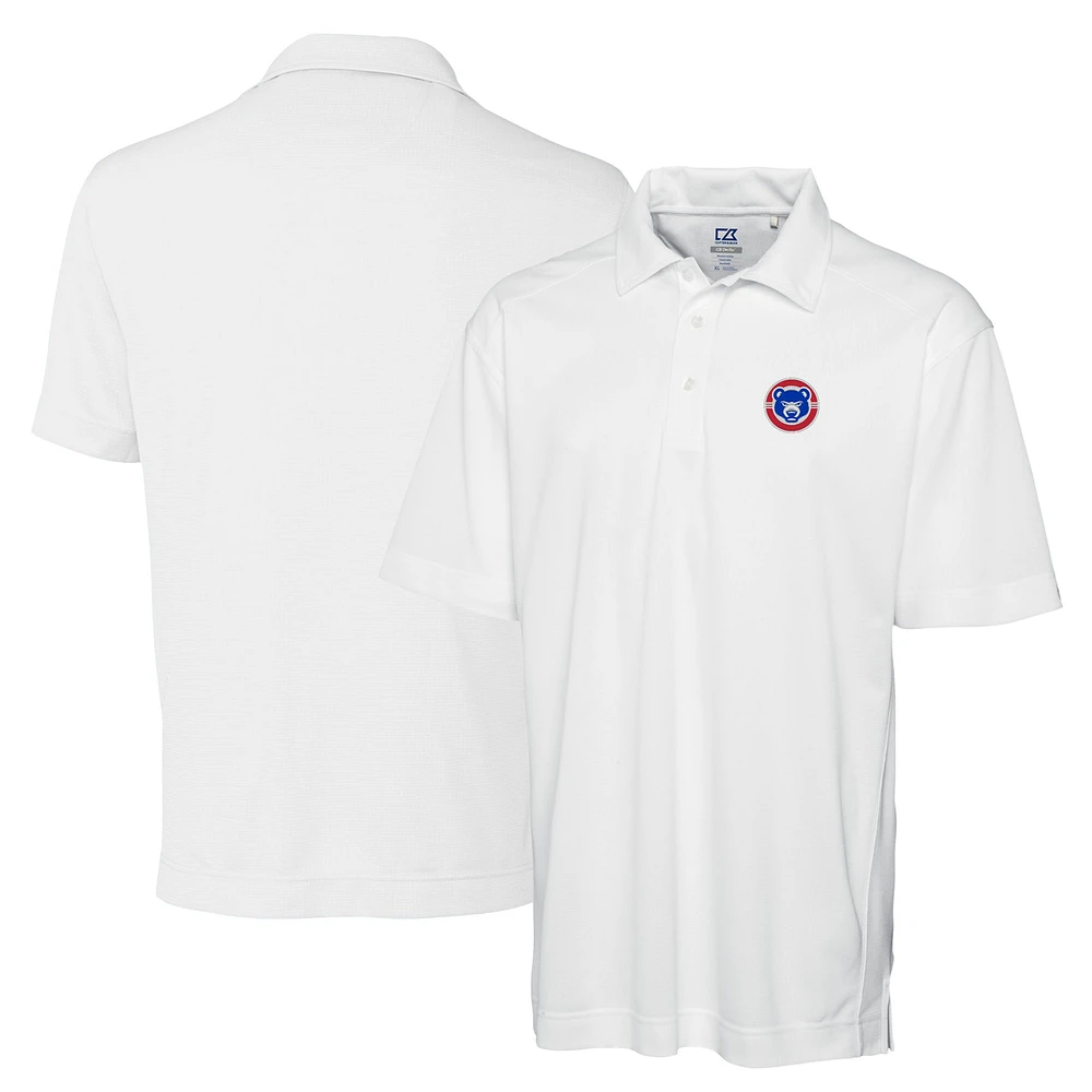 Men's Cutter & Buck White South Bend Cubs DryTec Genre Textured Solid Polo