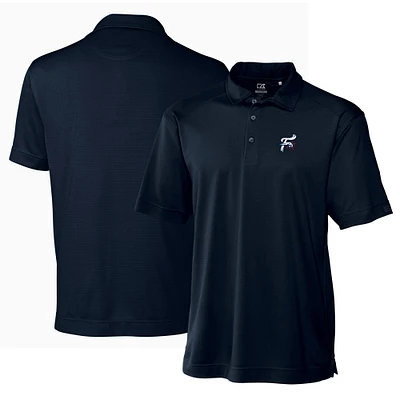 Men's Cutter & Buck Navy Reading Fightin Phils DryTec Genre Textured Solid Polo
