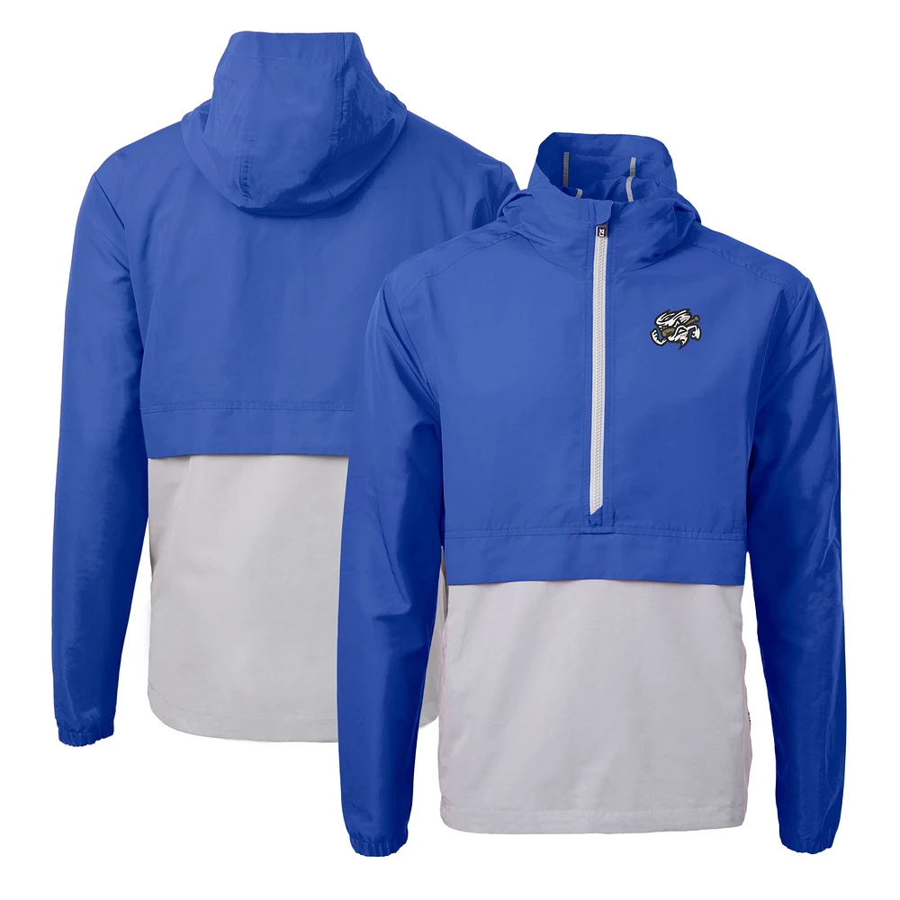 Men's Cutter & Buck Omaha Storm Chasers Charter Eco Recycled Half-Zip Anorak Jacket