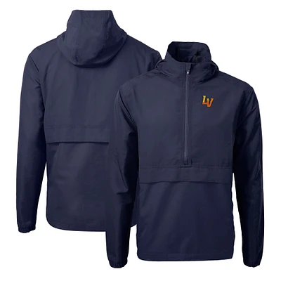 Men's Cutter & Buck Navy Las Vegas Aviators Charter Eco Recycled Half-Zip Anorak Jacket