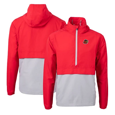 Men's Cutter & Buck Rochester Red Wings Charter Eco Recycled Half-Zip Anorak Jacket