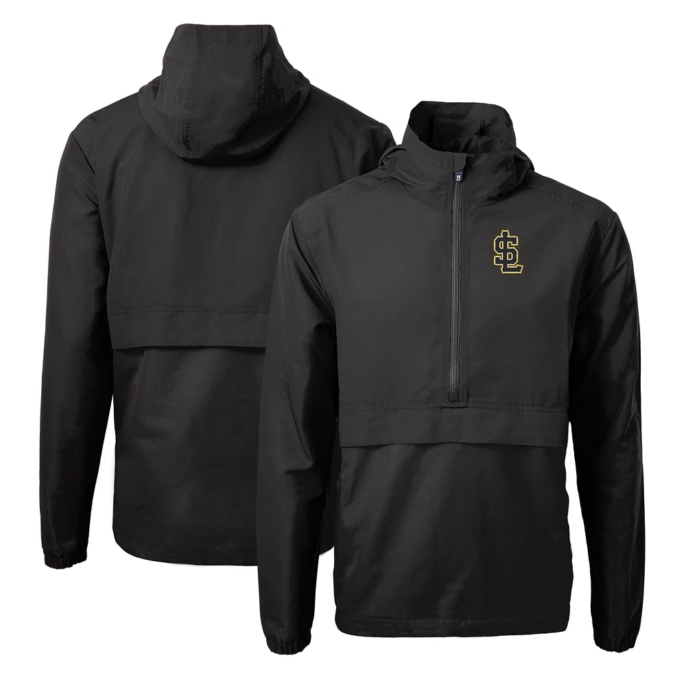 Men's Cutter & Buck Salt Lake Bees Charter Eco Recycled Half-Zip Anorak Jacket