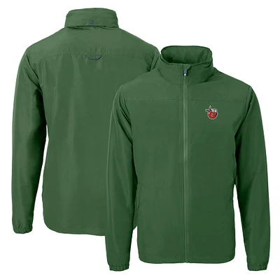 Men's Cutter & Buck Hunter Green Fort Wayne TinCaps Charter Eco Recycled Full-Zip Jacket