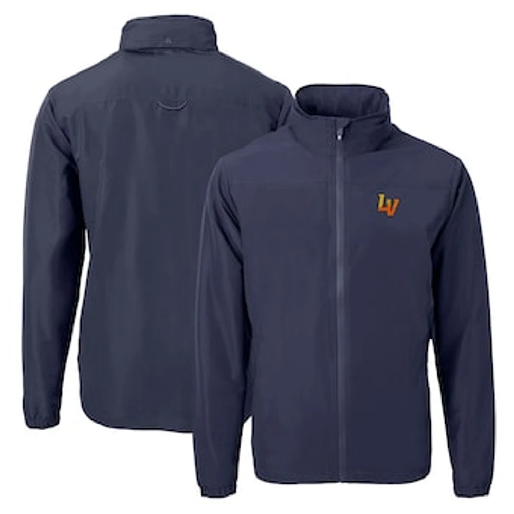 Men's Cutter & Buck Navy Las Vegas Aviators Charter Eco Recycled Full-Zip Jacket