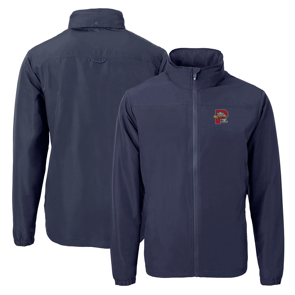 Men's Cutter & Buck Navy Portland Sea Dogs Charter Eco Recycled Full-Zip Jacket