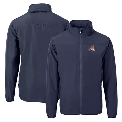 Men's Cutter & Buck Navy Toledo Mud Hens Charter Eco Recycled Full-Zip Jacket