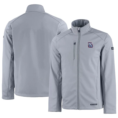 Men's Cutter & Buck New Hampshire Fisher Cats Evoke Eco Softshell Recycled Full-Zip Jacket