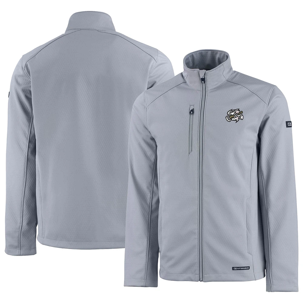 Men's Cutter & Buck Omaha Storm Chasers Evoke Eco Softshell Recycled Full-Zip Jacket
