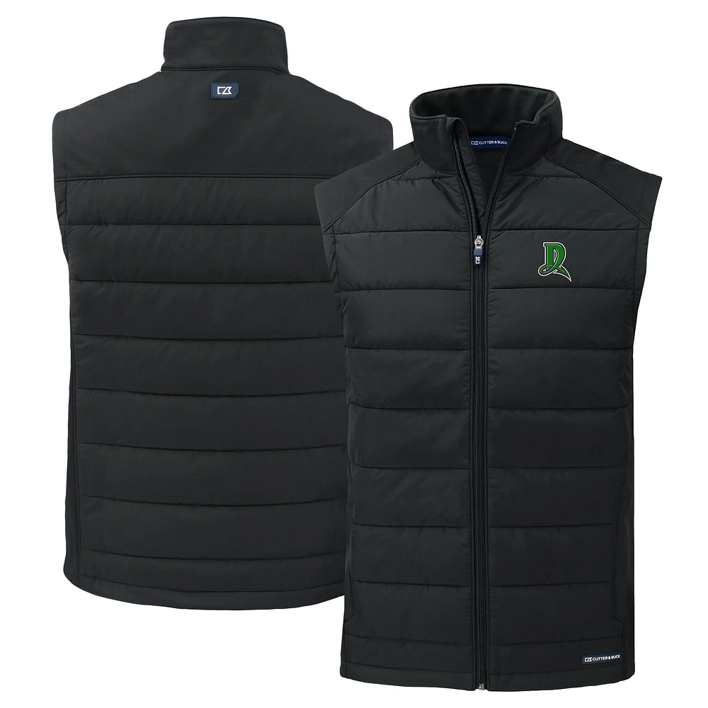 Men's Cutter & Buck Dayton Dragons Evoke Hybrid Eco Softshell Recycled Full-Zip Vest