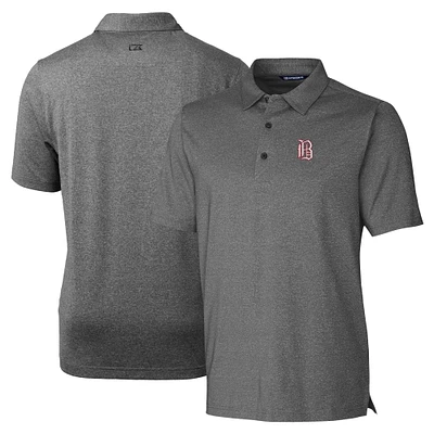 Men's Cutter & Buck Heather Charcoal Birmingham Barons Forge Heathered Stretch Polo