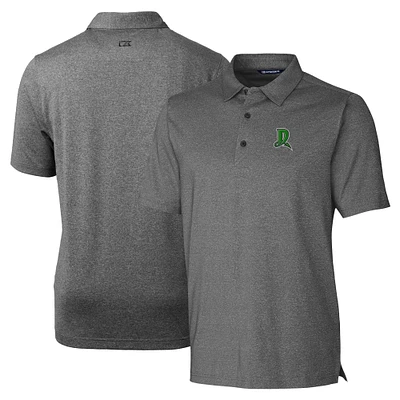 Men's Cutter & Buck Heather Charcoal Dayton Dragons Forge Heathered Stretch Polo
