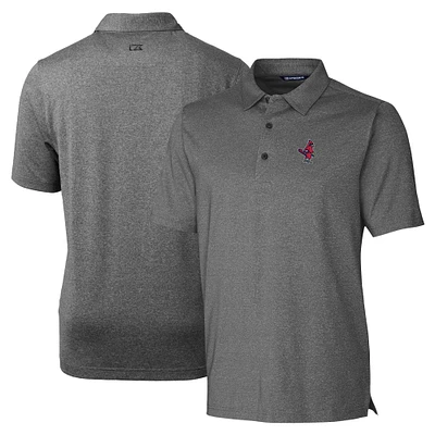 Men's Cutter & Buck Heather Charcoal Memphis Redbirds Forge Heathered Stretch Polo