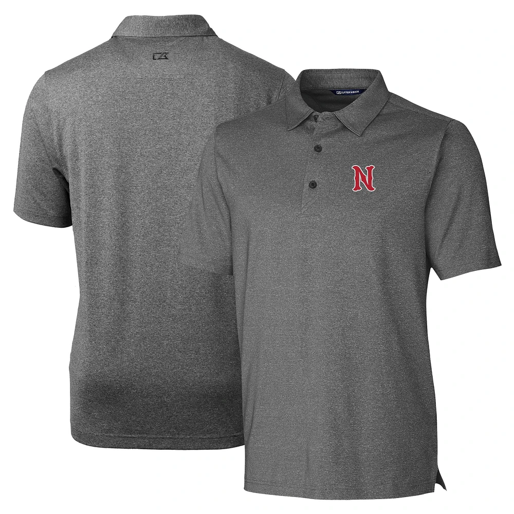Men's Cutter & Buck Heather Charcoal Nashville Sounds Forge Heathered Stretch Polo