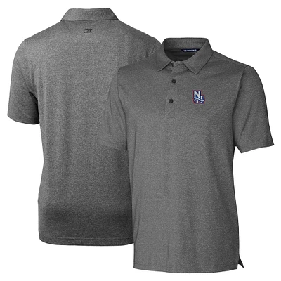 Men's Cutter & Buck Heather Charcoal New Hampshire Fisher Cats Forge Heathered Stretch Polo
