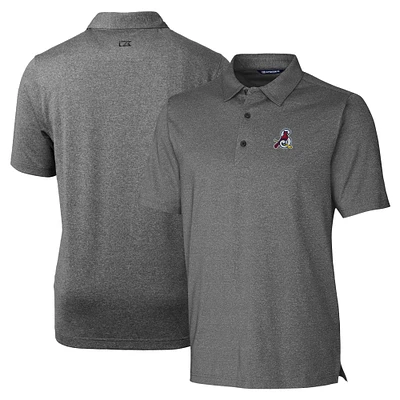 Men's Cutter & Buck Heather Charcoal Springfield Cardinals Forge Heathered Stretch Polo
