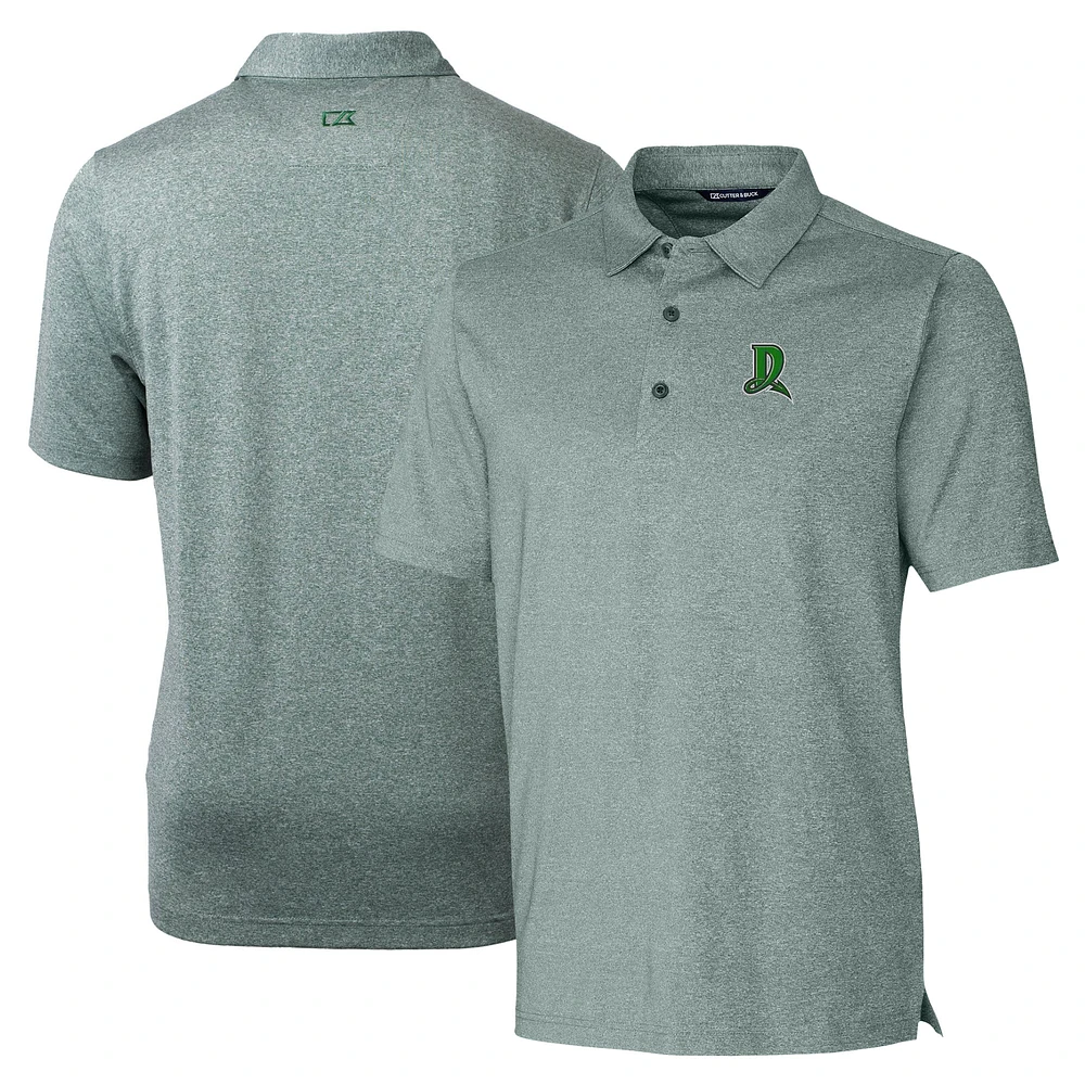 Men's Cutter & Buck Heather Green Dayton Dragons Forge Heathered Stretch Polo