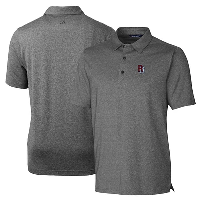 Men's Cutter & Buck Heather Charcoal Round Rock Express Forge Heathered Stretch Polo