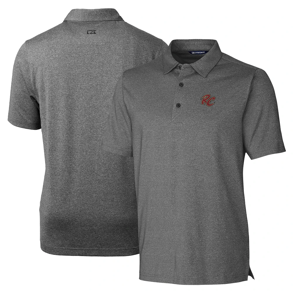 Men's Cutter & Buck Heather Charcoal Sacramento River Cats Forge Heathered Stretch Polo
