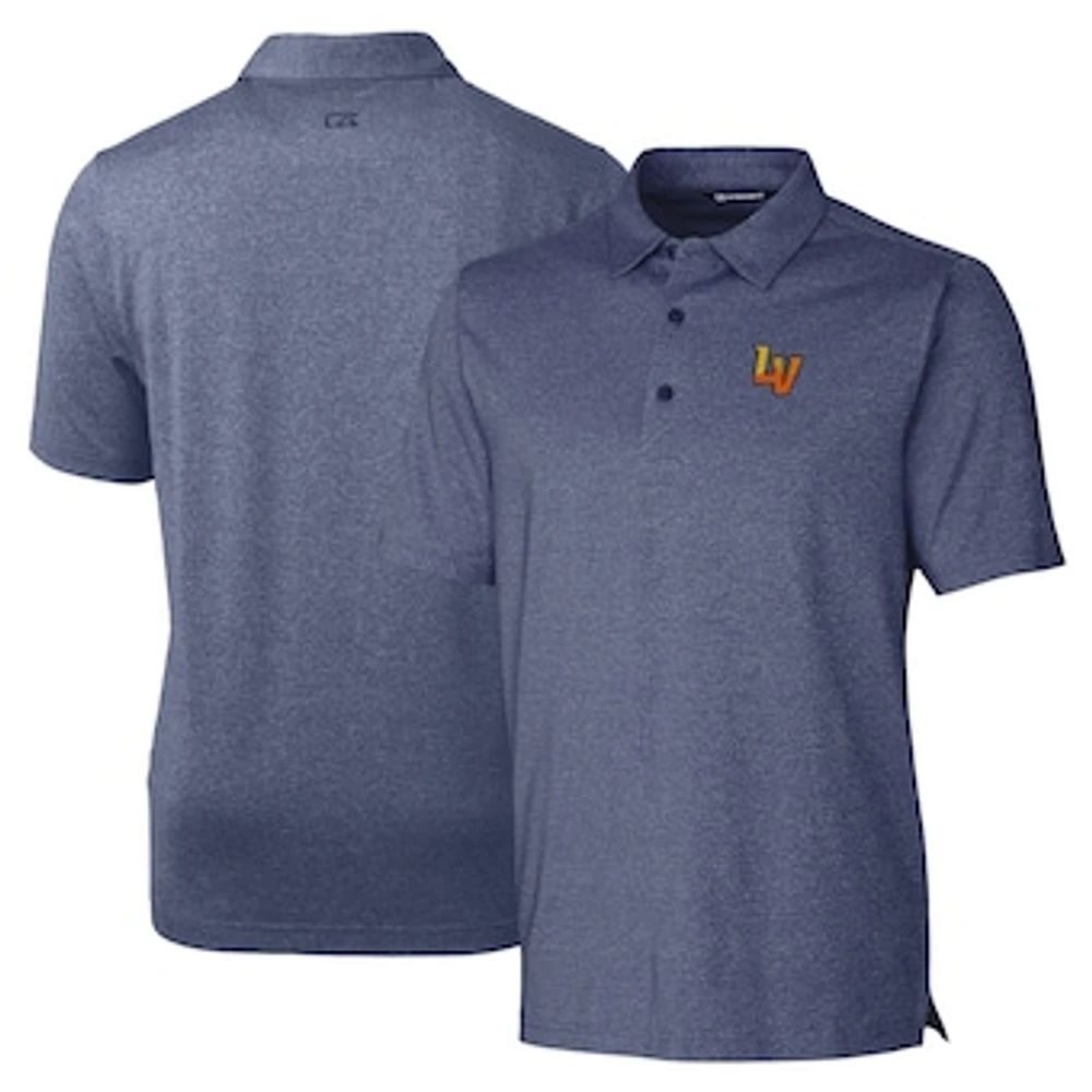 Men's Cutter & Buck Heather Navy Las Vegas Aviators Forge Heathered Stretch Polo
