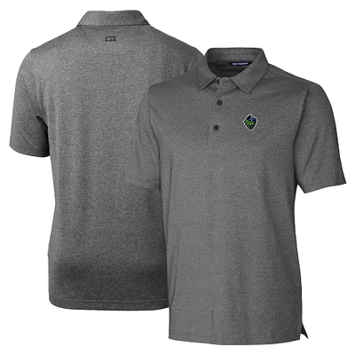 Men's Cutter & Buck Heather Charcoal Hillsboro Hops Forge Heathered Stretch Polo