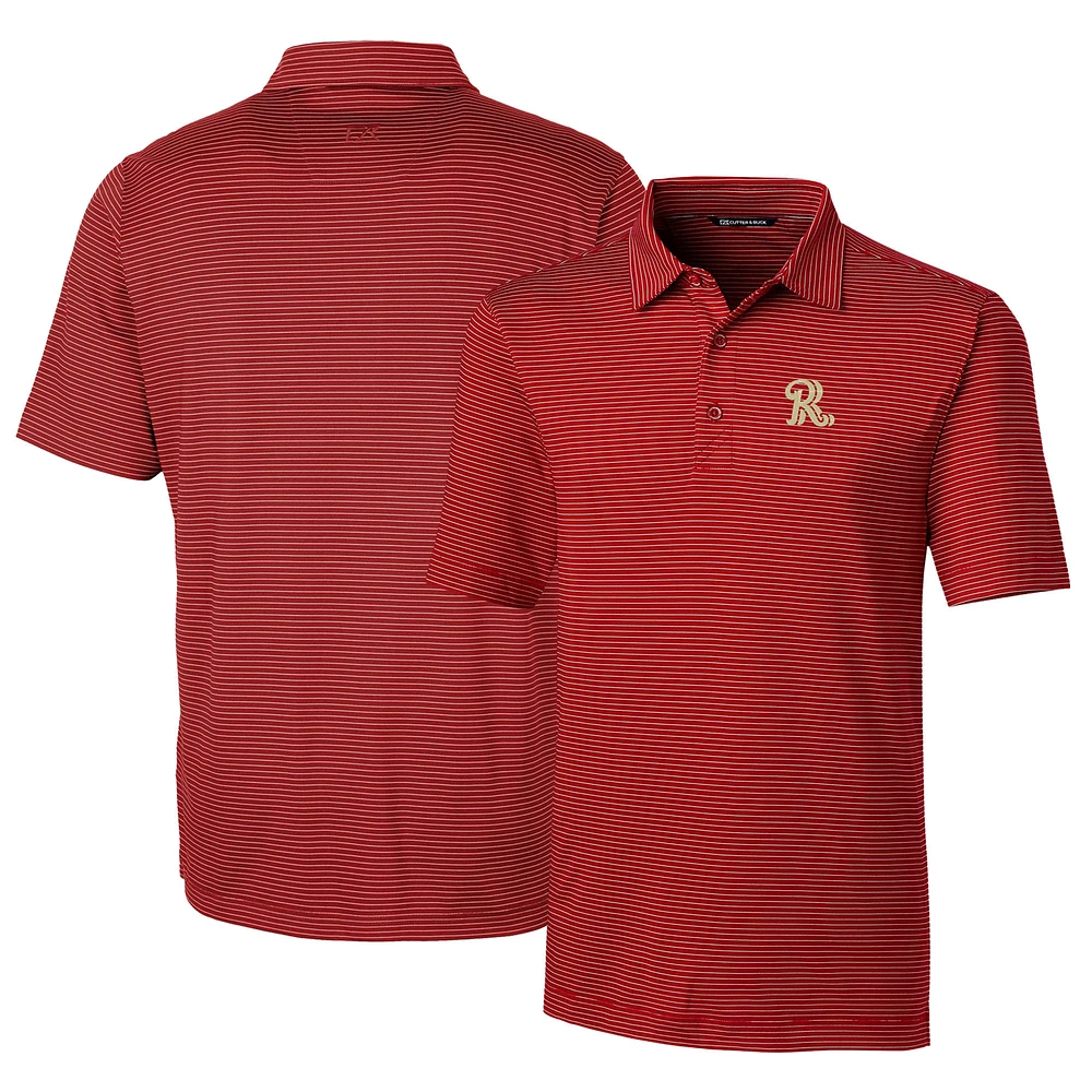 Men's Cutter & Buck Frisco RoughRiders Forge Pencil Stripe Stretch DryTec Polo