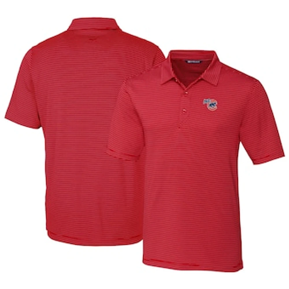 Men's Cutter & Buck Iowa Cubs Forge Pencil Stripe Stretch DryTec Polo