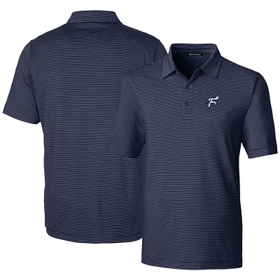 Men's Cutter & Buck Navy Reading Fightin Phils Forge Pencil Stripe Stretch DryTec Polo