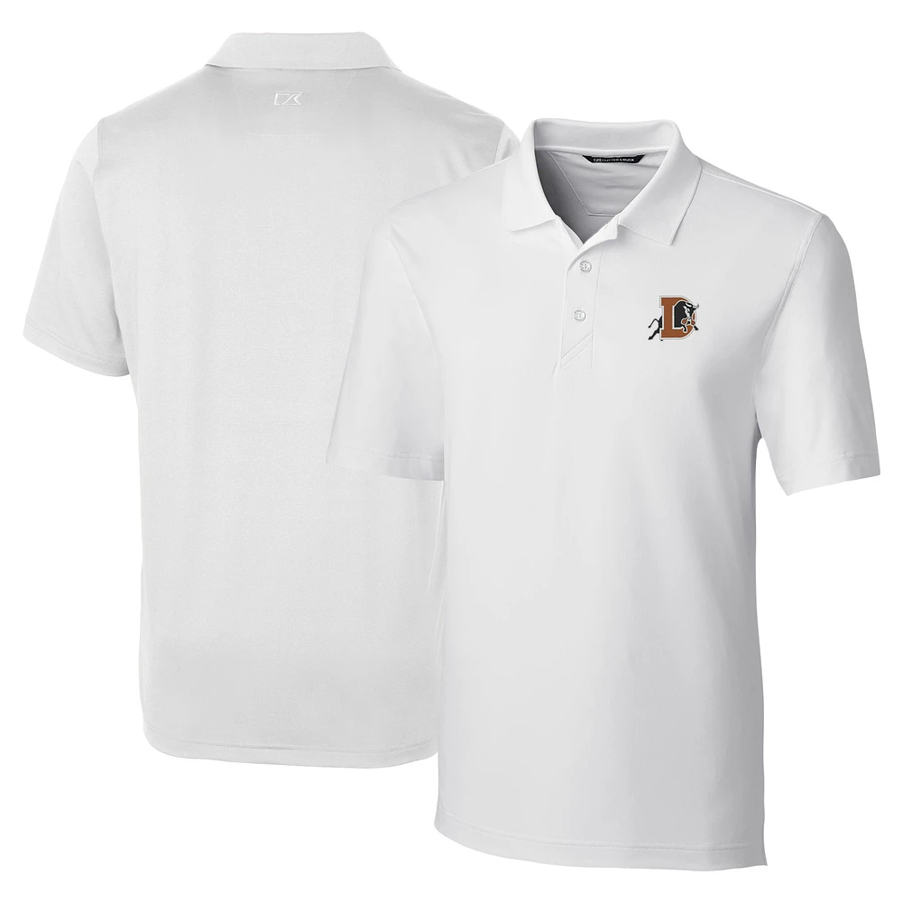 Men's Cutter & Buck White Durham Bulls DryTec Forge Stretch Polo