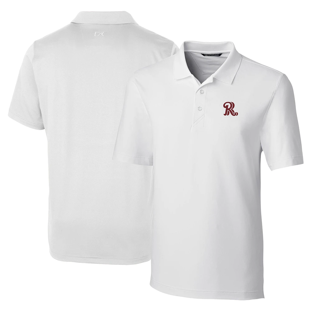 Men's Cutter & Buck White Frisco RoughRiders DryTec Forge Stretch Polo