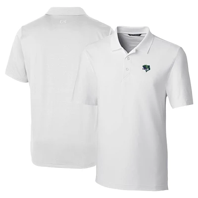 Men's Cutter & Buck White Gwinnett Stripers DryTec Forge Stretch Polo