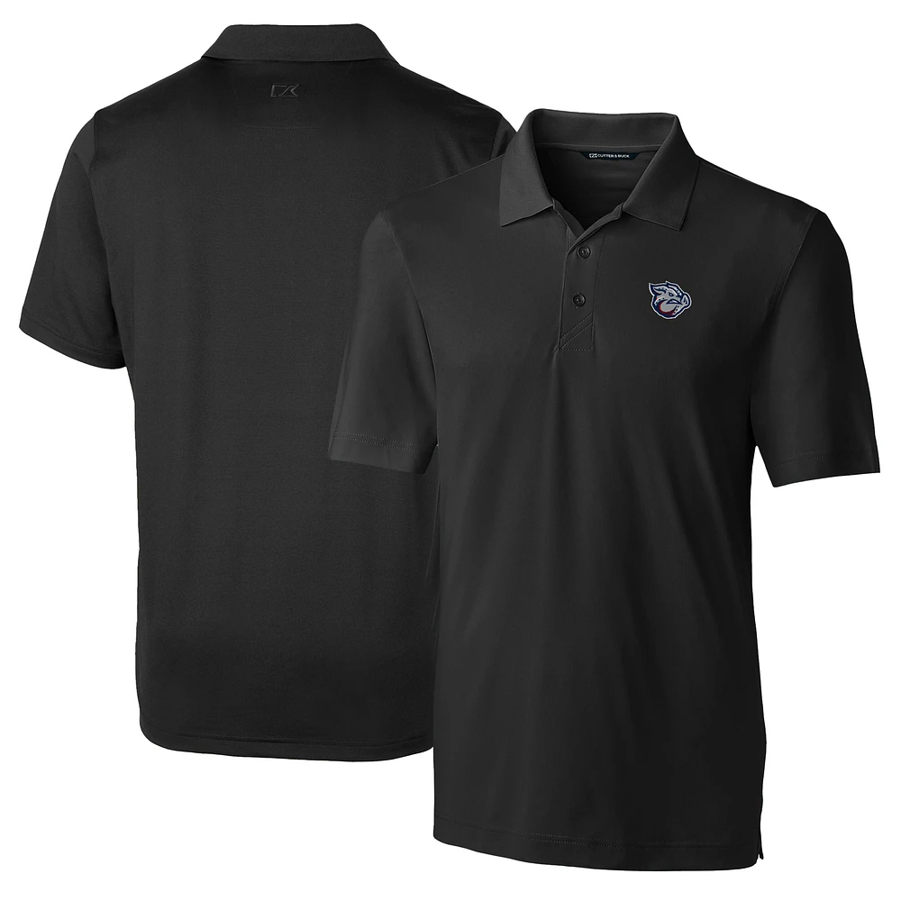 Men's Cutter & Buck Black Lehigh Valley IronPigs DryTec Forge Stretch Polo