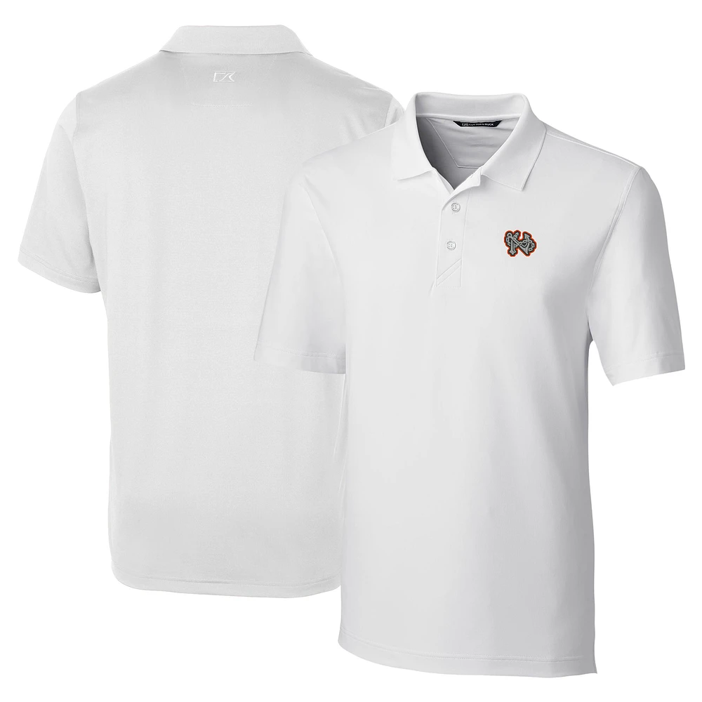 Men's Cutter & Buck White Norfolk Tides DryTec Forge Stretch Polo