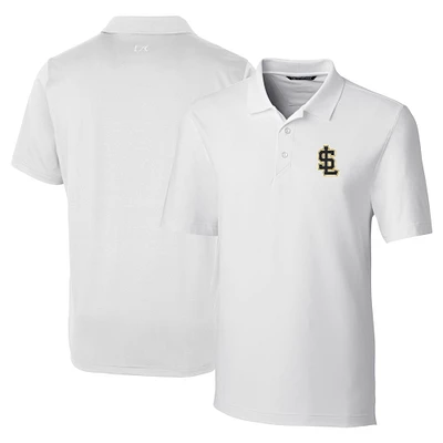 Men's Cutter & Buck White Salt Lake Bees DryTec Forge Stretch Polo